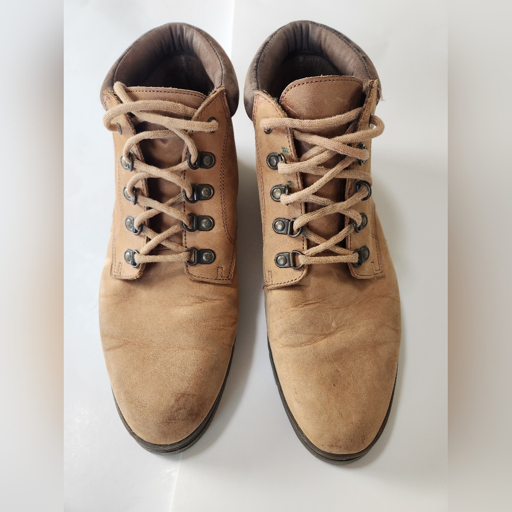 G.H. Bass & Co. Women's Tan Leather Hiking Cabincore Ankle Boots Size 10M - Picture 9 of 12